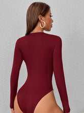 Solid Round Neck Slim Fit Tee Bodysuit